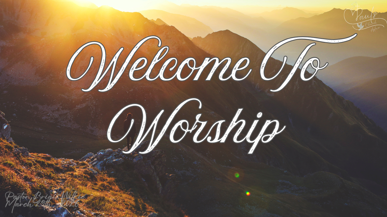 This Week's Worship Service!